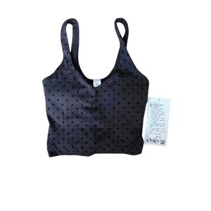 Viral Lululemon Black Polka Flock Align Tank Top Size 0 NWT